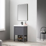 Vienna 24 Inch Vanity Base Only - Matte Gray