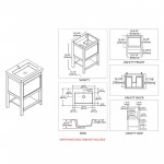 Vienna 24 Inch Vanity Base Only - Matte Gray