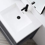 Vienna 24 Inch Vanity with Acrylic Sink - Matte Gray