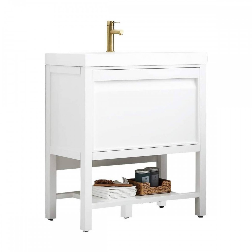 Vienna 30 Inch Vanity with Acrylic Sink - White