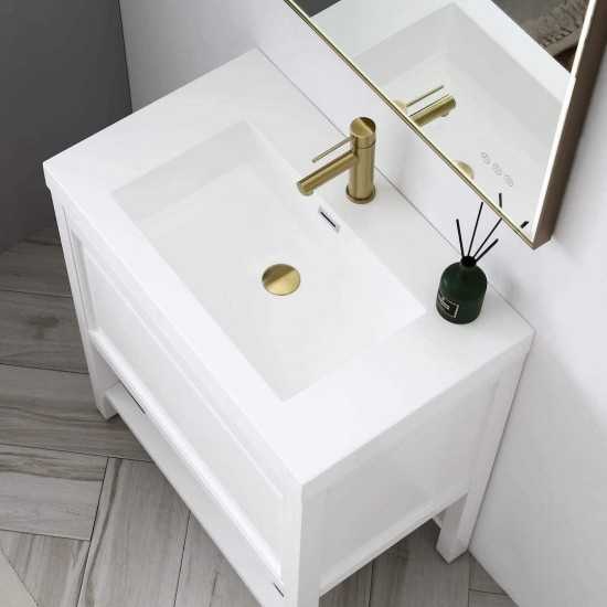 Vienna 30 Inch Vanity with Acrylic Sink - White