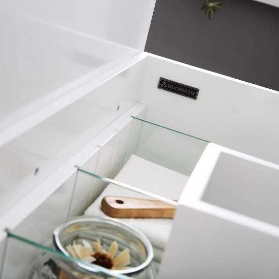 Vienna 30 Inch Vanity with Acrylic Sink - White