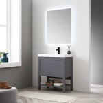 Vienna 30 Inch Vanity Base Only - Matte Gray