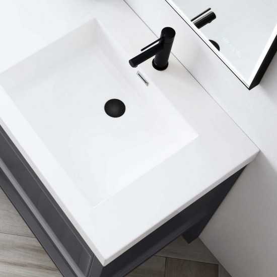 Vienna 30 Inch Vanity Base Only - Matte Gray