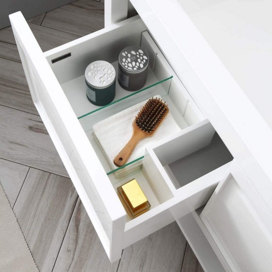 Vienna 36 Inch Vanity with Acrylic Sink - White
