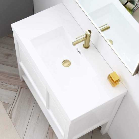 Vienna 36 Inch Vanity with Acrylic Sink - White