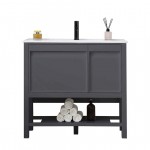 Vienna 36 Inch Vanity Base Only - Matte Gray