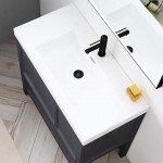 Vienna 36 Inch Vanity with Acrylic Sink - Matte Gray