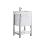 Riga 20 Inch Vanity with Acrylic Sink - White