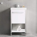 Riga 20 Inch Vanity with Acrylic Sink - White