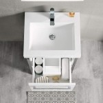 Riga 20 Inch Vanity with Acrylic Sink - White