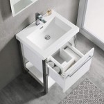 Riga 20 Inch Vanity with Acrylic Sink - White