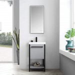 Riga 20 Inch Vanity with Acrylic Sink - Metal Gray