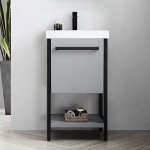 Riga 20 Inch Vanity with Acrylic Sink - Metal Gray