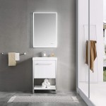 Riga 24 Inch Vanity with Acrylic Sink - White