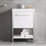 Riga 24 Inch Vanity with Acrylic Sink - White