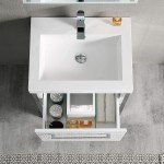 Riga 24 Inch Vanity with Acrylic Sink - White