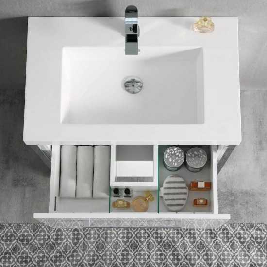 Riga 30 Inch Vanity Base Only - White