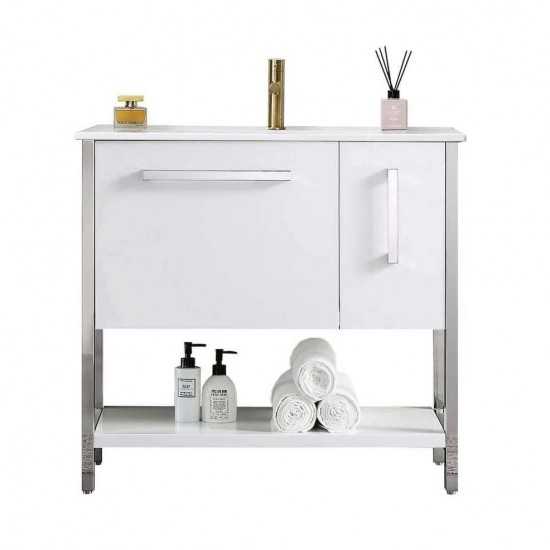 Riga 36 Inch Vanity Base Only - White