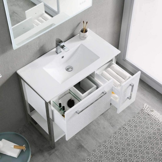 Riga 36 Inch Vanity Base Only - White