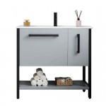 Riga 36 Inch Vanity Base Only - Metal Gray