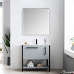 Riga 36 Inch Vanity Base Only - Metal Gray