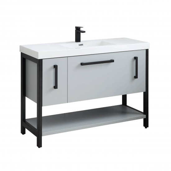 Riga 48 Inch Vanity Base Only - Metal Gray