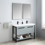 Riga 48 Inch Vanity Base Only - Metal Gray