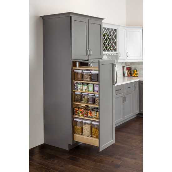 Wood Pantry Cabinet Pullout 14-1/2" x 22-1/4" x 53"