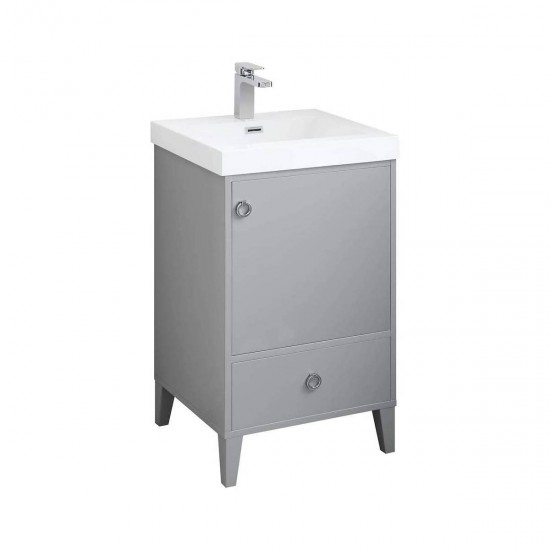 Lyon 20 Inch Vanity Base Only - Metal Gray