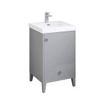 Lyon 20 Inch Vanity with Acrylic Sink - Metal Gray