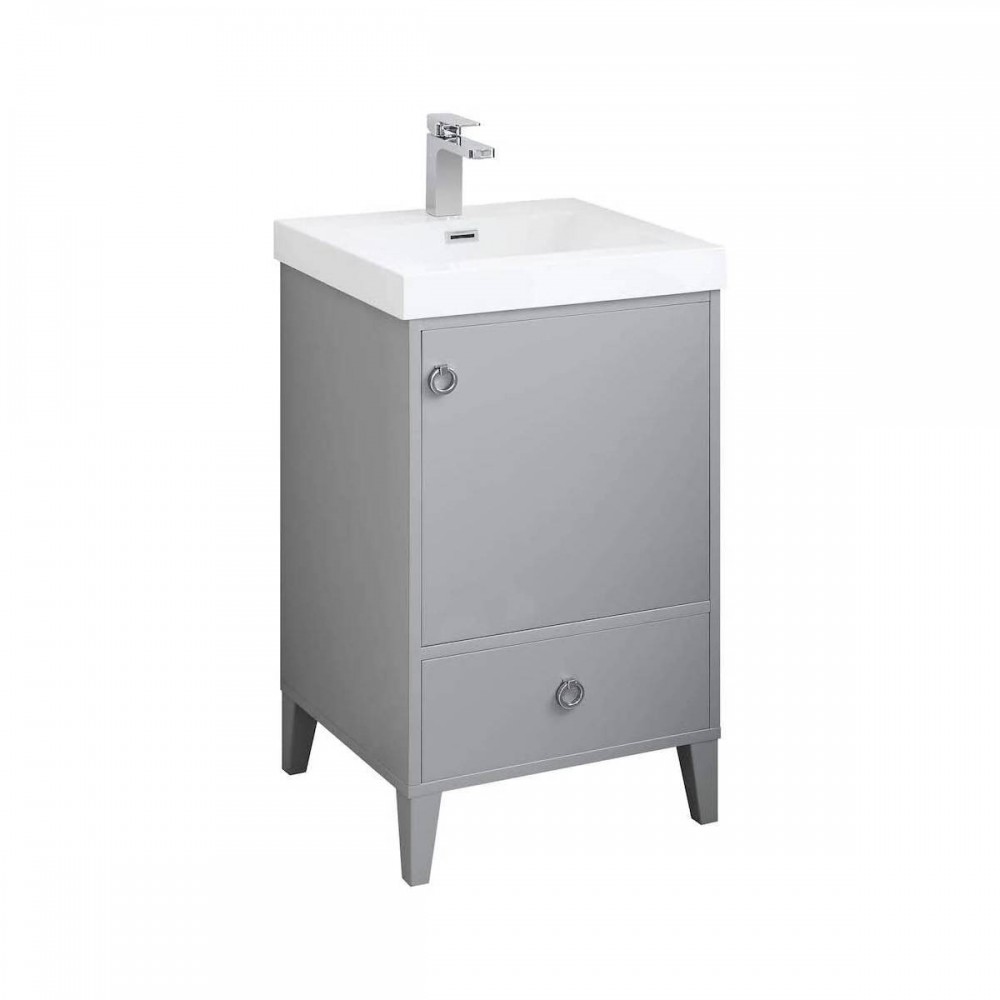 Lyon 20 Inch Vanity with Acrylic Sink - Metal Gray