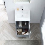 Lyon 20 Inch Vanity with Acrylic Sink - Metal Gray