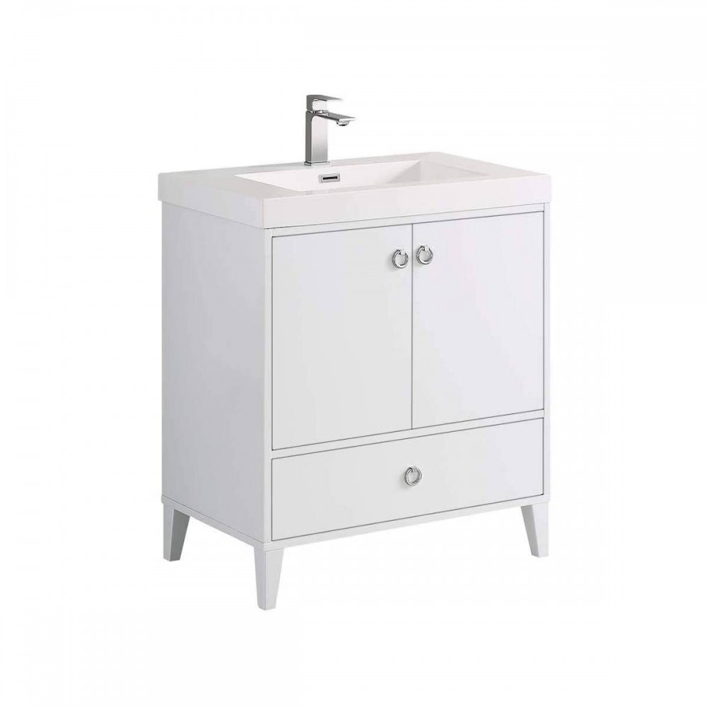 Lyon 30 Inch Vanity Base Only - White