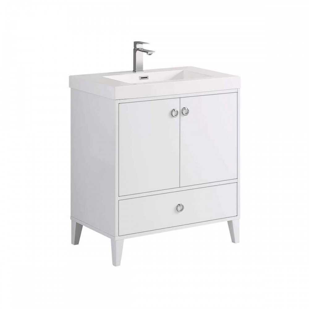 Lyon 30 Inch Vanity with Acrylic Sink - White