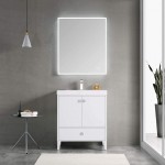 Lyon 30 Inch Vanity with Acrylic Sink - White