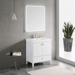 Lyon 30 Inch Vanity with Acrylic Sink - White