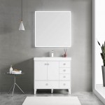 Lyon 36 Inch Vanity Base Only - White