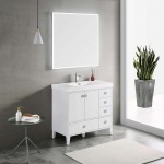 Lyon 36 Inch Vanity Base Only - White