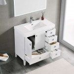 Lyon 36 Inch Vanity Base Only - White