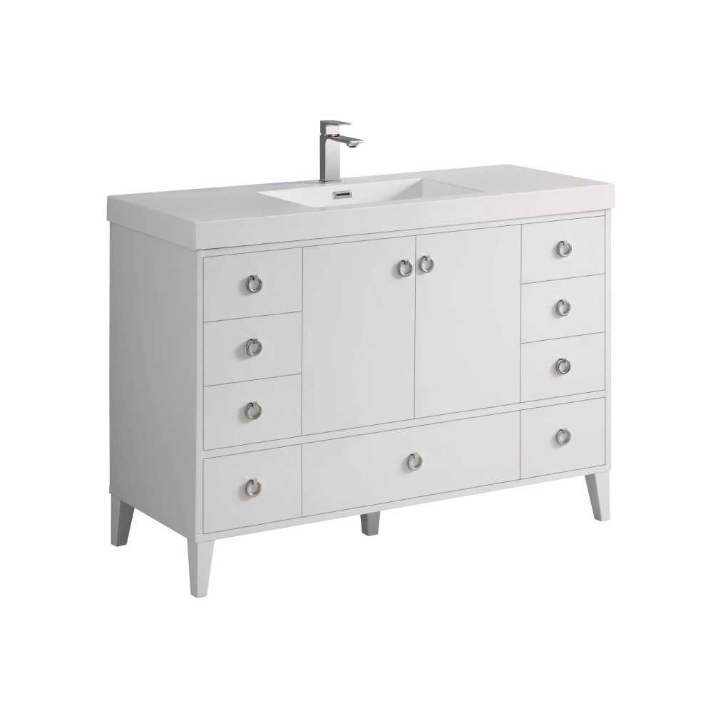 Lyon 48 Inch Vanity Base Only - White
