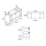 Lyon 48 Inch Vanity Base Only - White