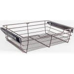 Dark Bronze Closet Pullout Basket 14"D x 23"W x 6"H