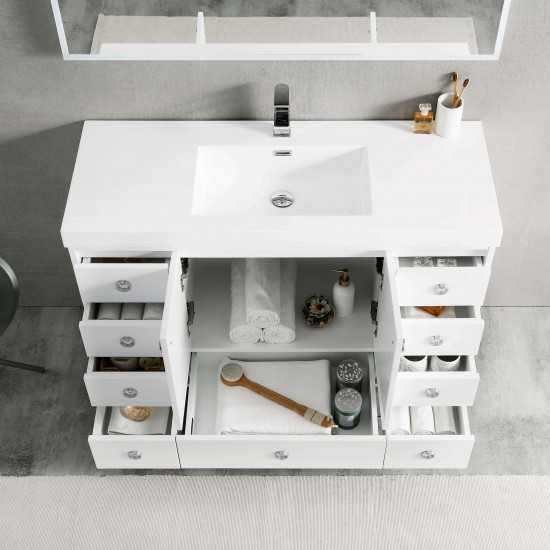 Lyon 48 Inch Vanity Base Only - White