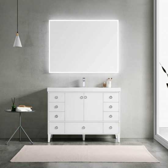 Lyon 48 Inch Vanity Base Only - White