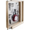 3" Base Cabinet Filler with Stainless Steel Pegboard Organizer