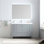 Lyon 48 Inch Vanity Base Only - Metal Gray