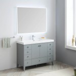 Lyon 48 Inch Vanity Base Only - Metal Gray