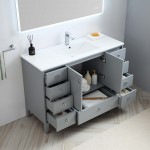 Lyon 48 Inch Vanity Base Only - Metal Gray