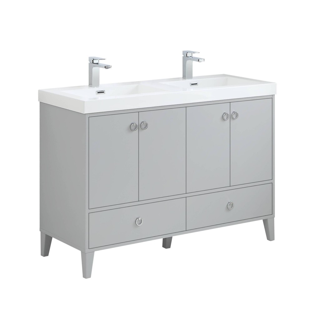 Lyon 48 Inch Vanity Base Only - Metal Gray